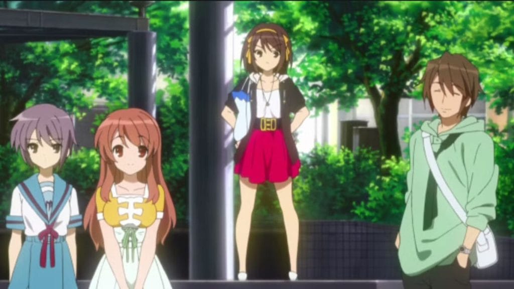 Top 10 Anime Where the Main Character Dies Over and Over 8 Groundhog Day anime parody_ “The Melancholy of Haruhi Suzumiya” (Endless Eight Arc) - Top 10 Anime Where the Main Character Dies Over and Over