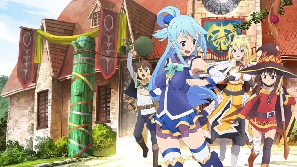 Top 10 Anime Where the MC Dies and Gets Reborn in Another World 7 Konosuba_ God’s Blessing on This Wonderful World! - Top 10 Anime Where the MC Dies and Gets Reborn in Another World