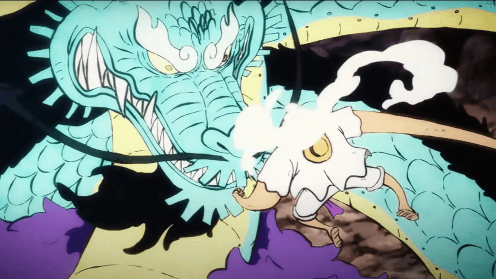 Luffy Gear 5 fighting Kaido in final Wano battle