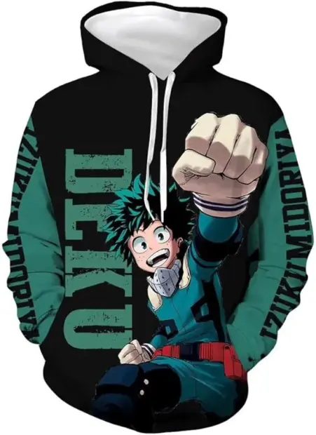 2. CHLOBLOM Deku/Shoto MHA Cosplay Hoodie image