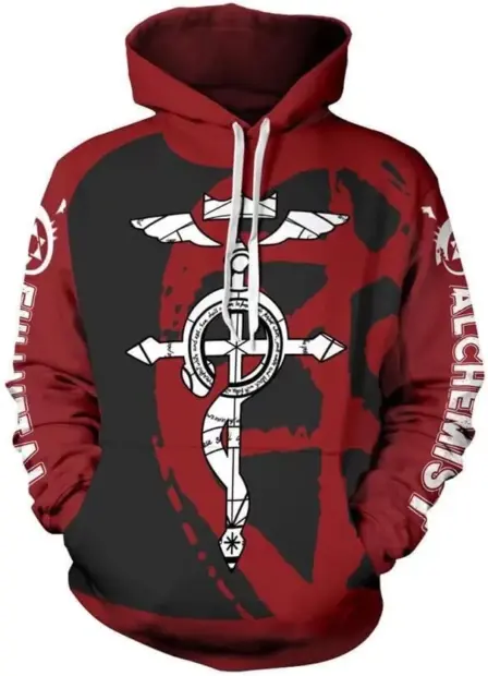 10. CHLOBLOM Edward Elric FMA 3D Hoodie image