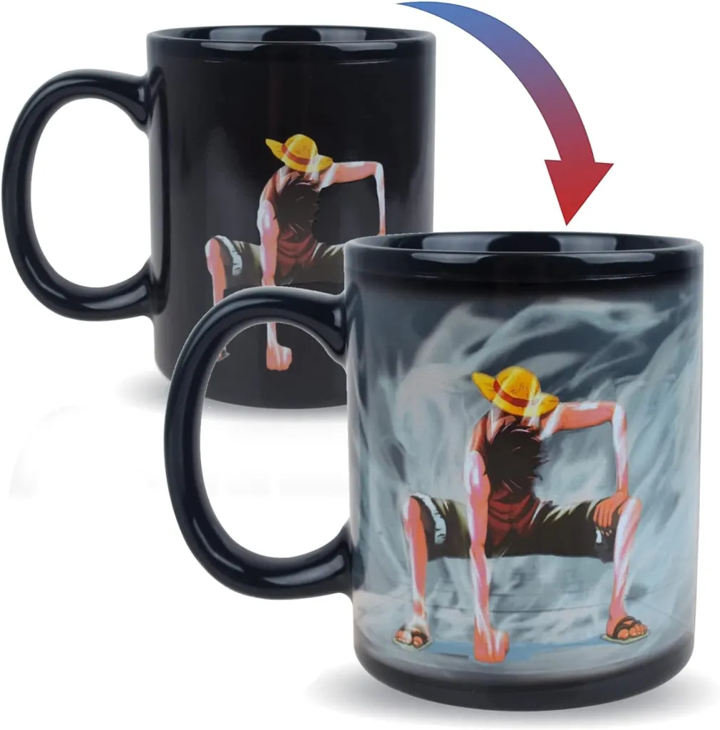 7. One Piece Luffy Heat-Changing Coffee Mug gift
