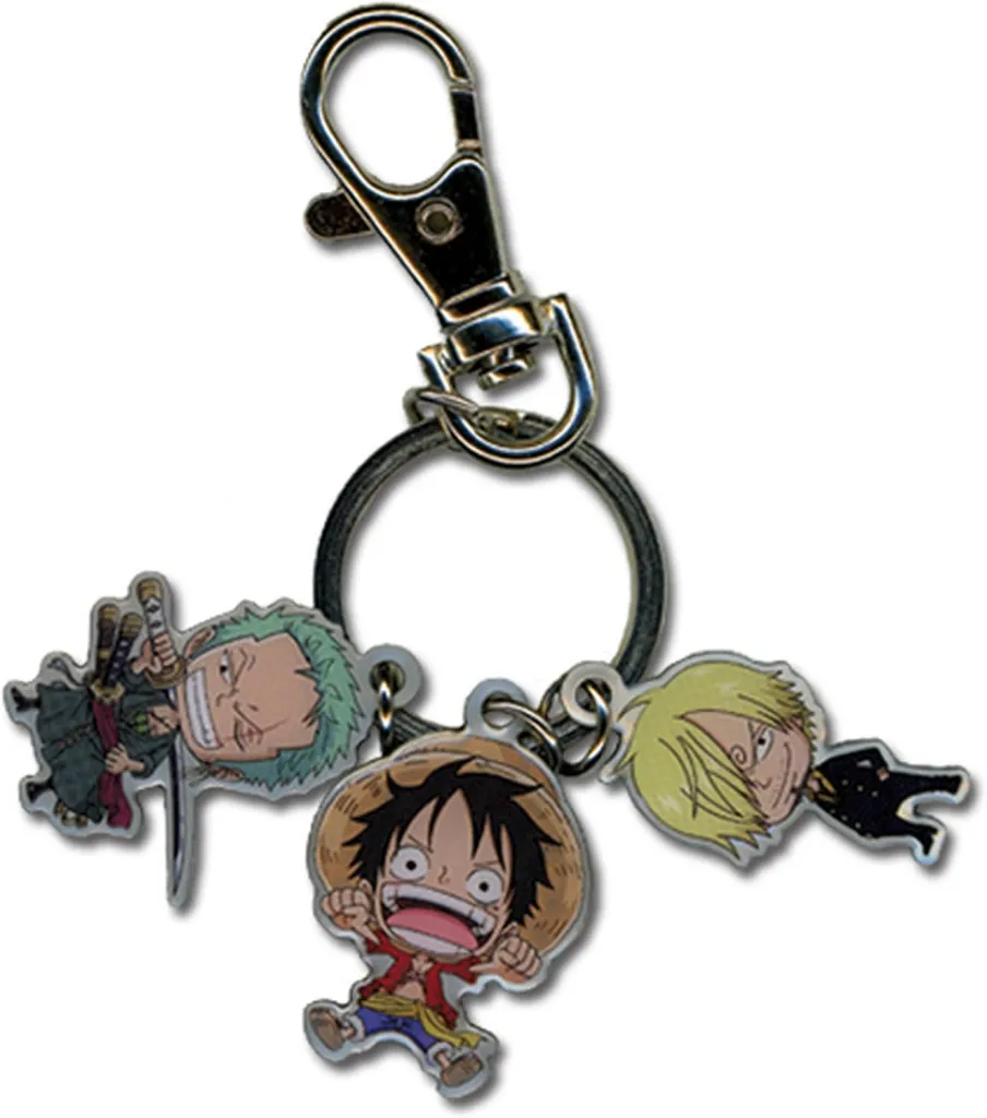 8. Luffy, Zoro & Sanji Metal Keychain gift