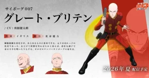 Kentaro Tone Cast as Cyborg 007 in Cyborg 009: Nemesis