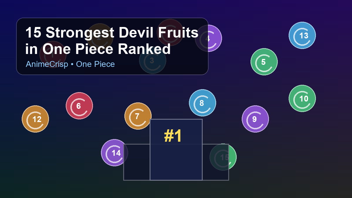 Ranked strongest Devil Fruits in One Piece with glowing fantasy fruits